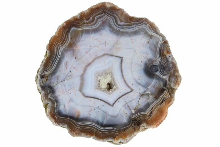 Polished, Banded Agate Nodule Section - Kerrouchen, Morocco #187083